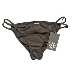 NWT Chaser Bikini Bottom, Black Double Strap, Women’s Medium